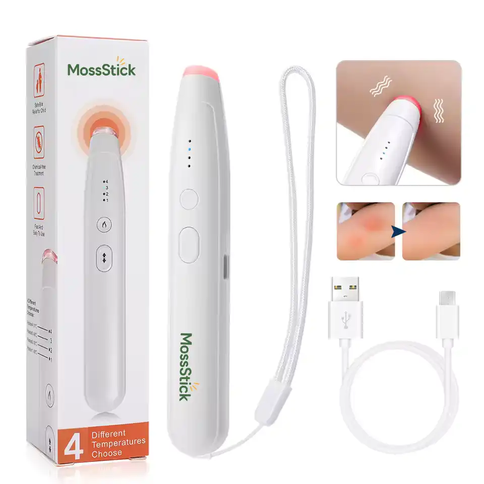 MossStick — soulagement post-piqûre de moustique, portable et rechargeable